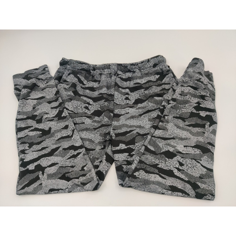 Public Record Boys Fleece Joggers Black Texture Camo‎ Pants Large